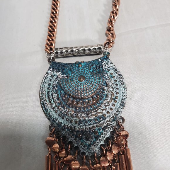 Gimmicks silver snake chain fringe necklace - Picture 6 of 10